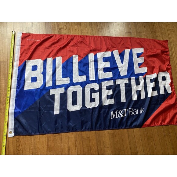 BUFFALO BILLS FLAG 3' x 5' -BANNER MAFIA -TAILGATE NFL Billeve Together Football - Picture 2 of 3